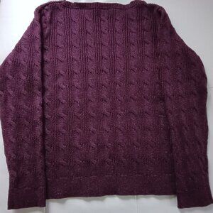 Lauren Ralph Lauren Black Label Metallic Lurex Cable-Knit Sweater NWOT